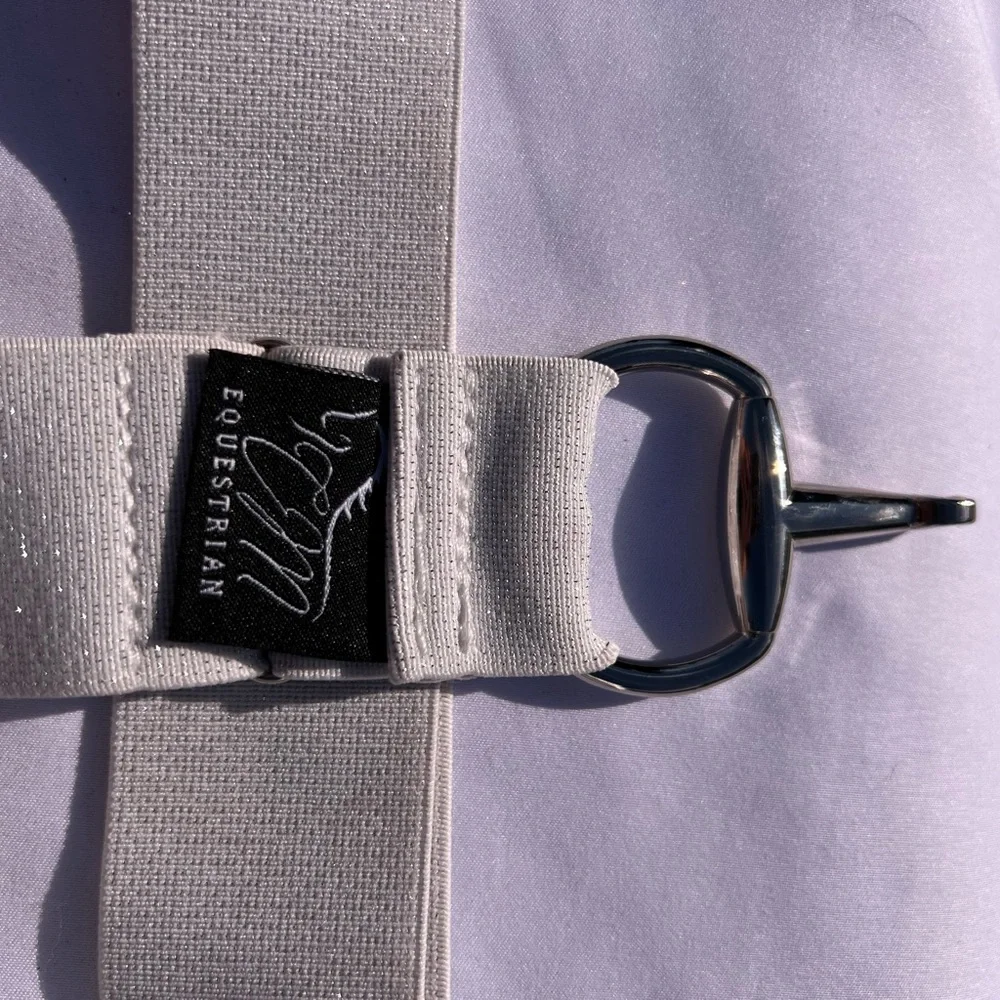 floral christal Equestrian horse Snaffle Bit Belt 1.5” Elastic 1 size fits most